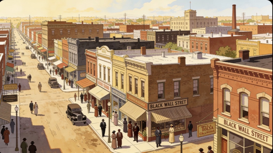 After the 1921 Tulsa Race Massacre, the Greenwood community rebuilt its homes and businesses, going on to experience roughly 45 years of economic growth and success.